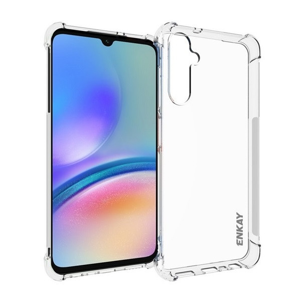 Samsung Galaxy A05s SM-A057F, Szilikon tok, közepesen ütésálló, légpárnás sarok, Enkay, átlátszó akciós termékkép 1
