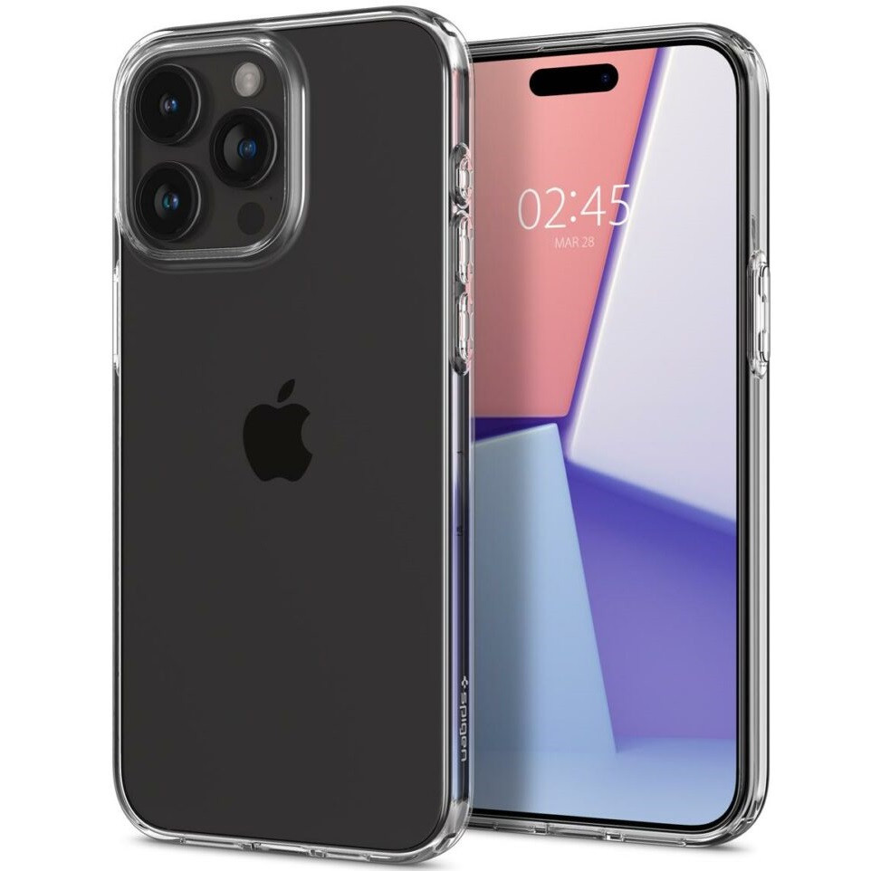 Apple iPhone 15 Pro, Szilikon tok, Spigen Crystal Flex, átlátszó akciós termékkép 1