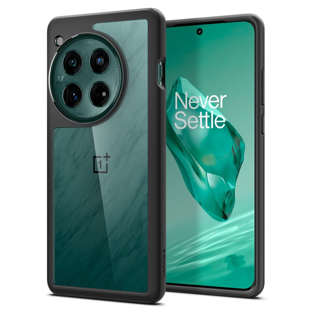 OnePlus 12, Műanyag hátlap védőtok + szilikon keret, Spigen Ultra Hybrid, átlátszó akciós termékkép 1