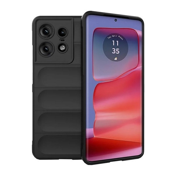 Motorola Edge 50 Pro, Szilikon tok, közepesen ütésálló, 3D minta, fekete akciós termékkép 1