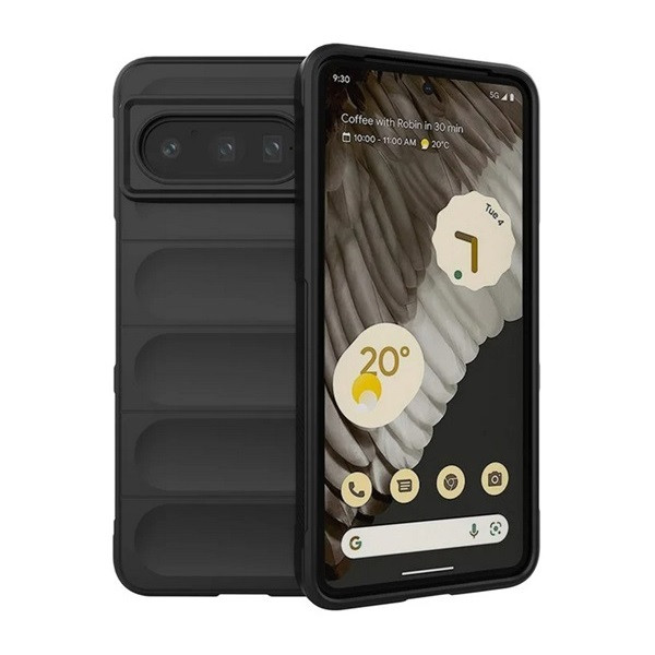 Google Pixel 8 Pro, Szilikon tok, közepesen ütésálló, 3D minta, fekete akciós termékkép 1