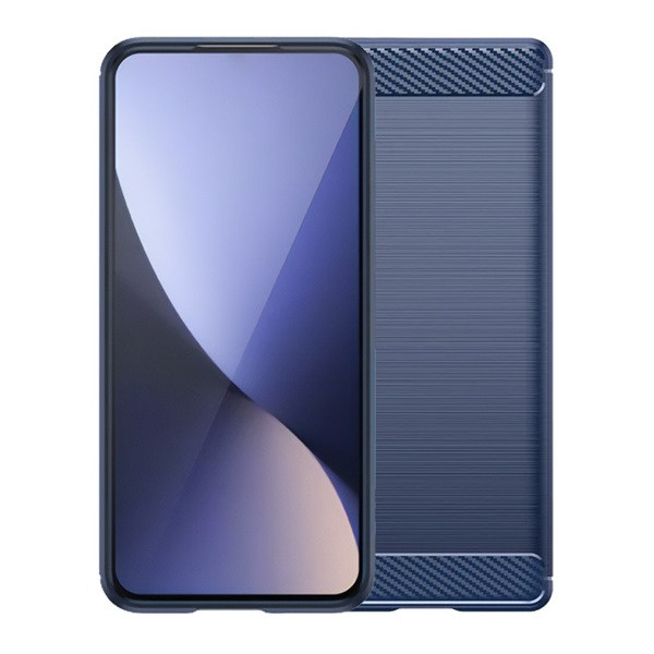 Sony Xperia 1 VI, közepesen ütésálló, szálcsiszolt, karbon minta, sötétkék akciós termékkép 1