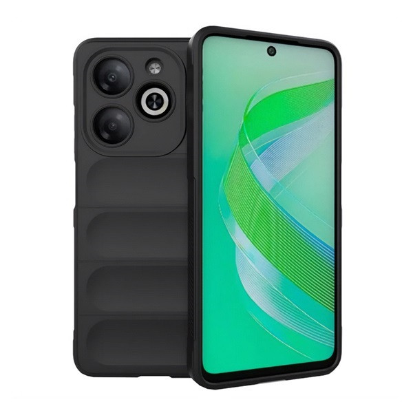 Infinix Smart 8 (X6525), Szilikon tok, közepesen ütésálló, 3D minta, fekete akciós termékkép 1