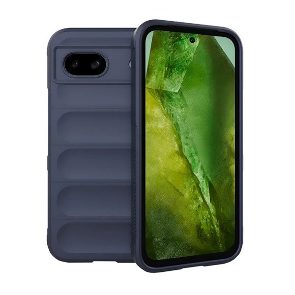 Google Pixel 8a, Szilikon tok, közepesen ütésálló, 3D minta, sötétkék akciós termékkép 1