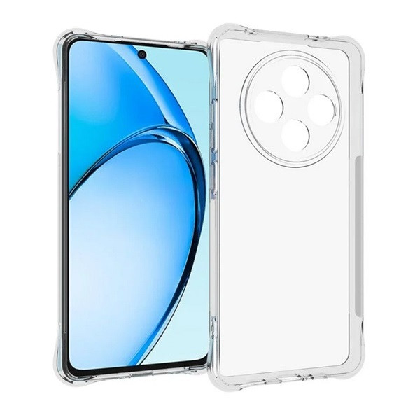 Oppo Reno12 F 5G, Szilikon tok, közepesen ütésálló, légpárnás sarok, átlátszó akciós termékkép 1