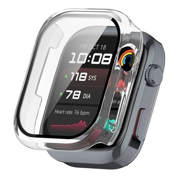 Huawei Watch D2, Műanyag védőkeret, kijelzővédő üveggel, közepesen ütésálló, szíj nélkül, átlátszó akciós termékkép 1
