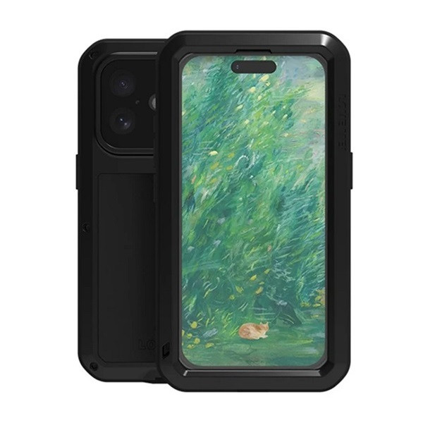 Apple iPhone 16, Szilikon tok, Love Mei Powerful Defender, ütésálló, fekete akciós termékkép 1