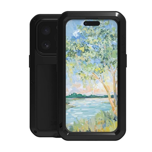 Apple iPhone 16 Pro Max, Szilikon tok, Love Mei Powerful Defender, ütésálló, fekete akciós termékkép 1