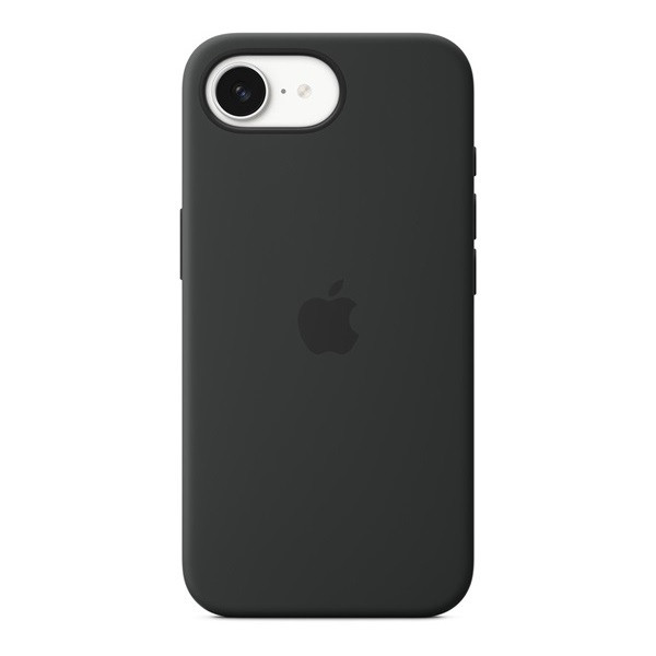 Apple iPhone 16e, Szilikon tok, fekete, gyári akciós termékkép 1