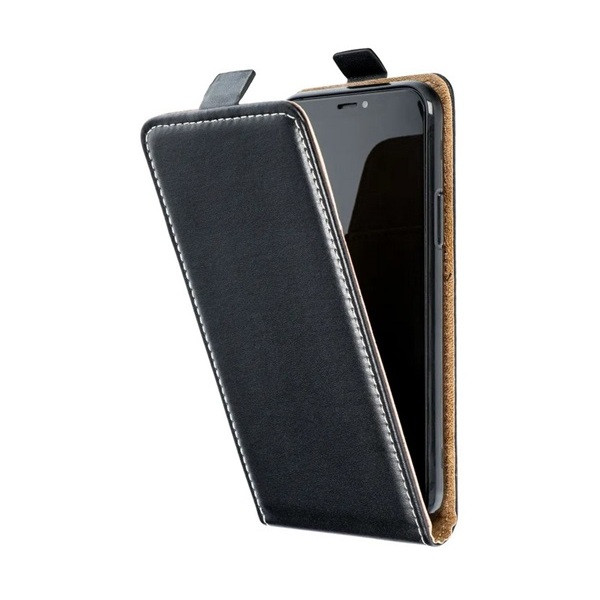Xiaomi Redmi Note 14 Pro 4G (Global), Forcell lenyitható bőrtok, Slim Flexi, felfelé nyíló - kinyitható, fekete akciós termékkép 1
