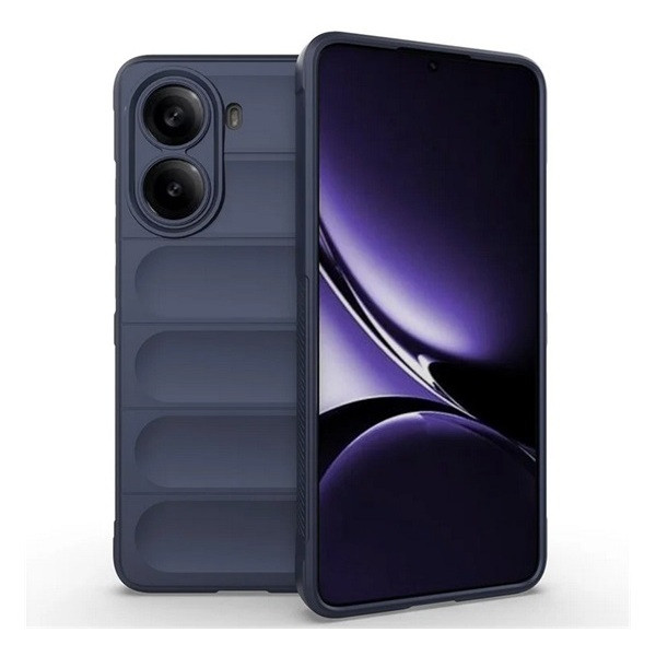 Xiaomi Poco X7 Pro, Szilikon tok, közepesen ütésálló, 3D minta, sötétkék akciós termékkép 1