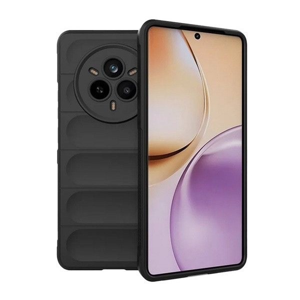 Realme 14 Pro, Szilikon tok, közepesen ütésálló, 3D minta, fekete akciós termékkép 1