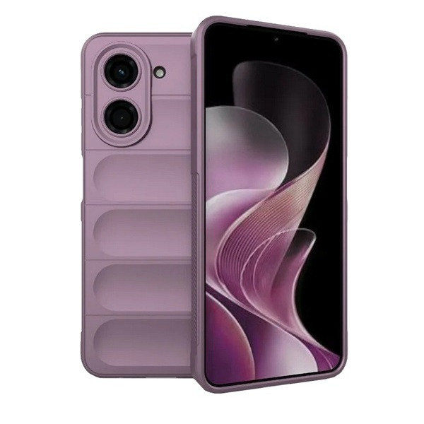 Xiaomi Redmi A5 4G, Szilikon tok, közepesen ütésálló, 3D minta, lila akciós termékkép 1