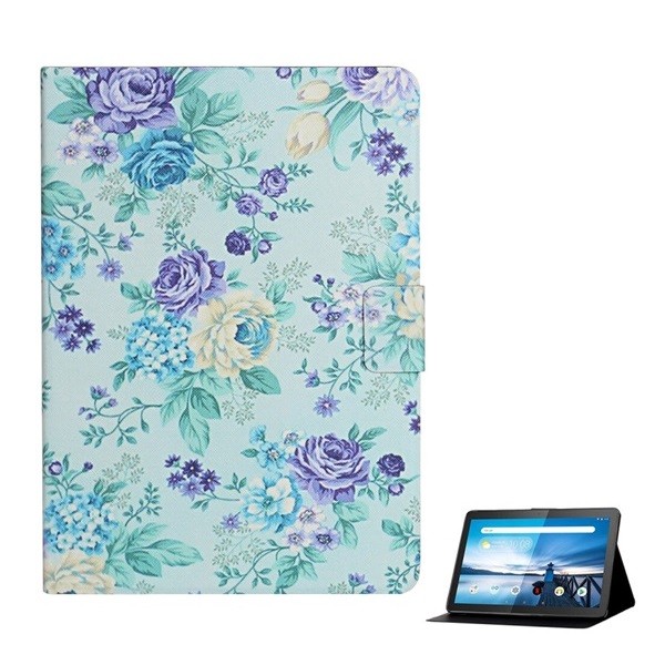 Lenovo Tab M10 (10.1) TB-X605F, mappa tok, stand, virág minta, színes/kék akciós termékkép 1