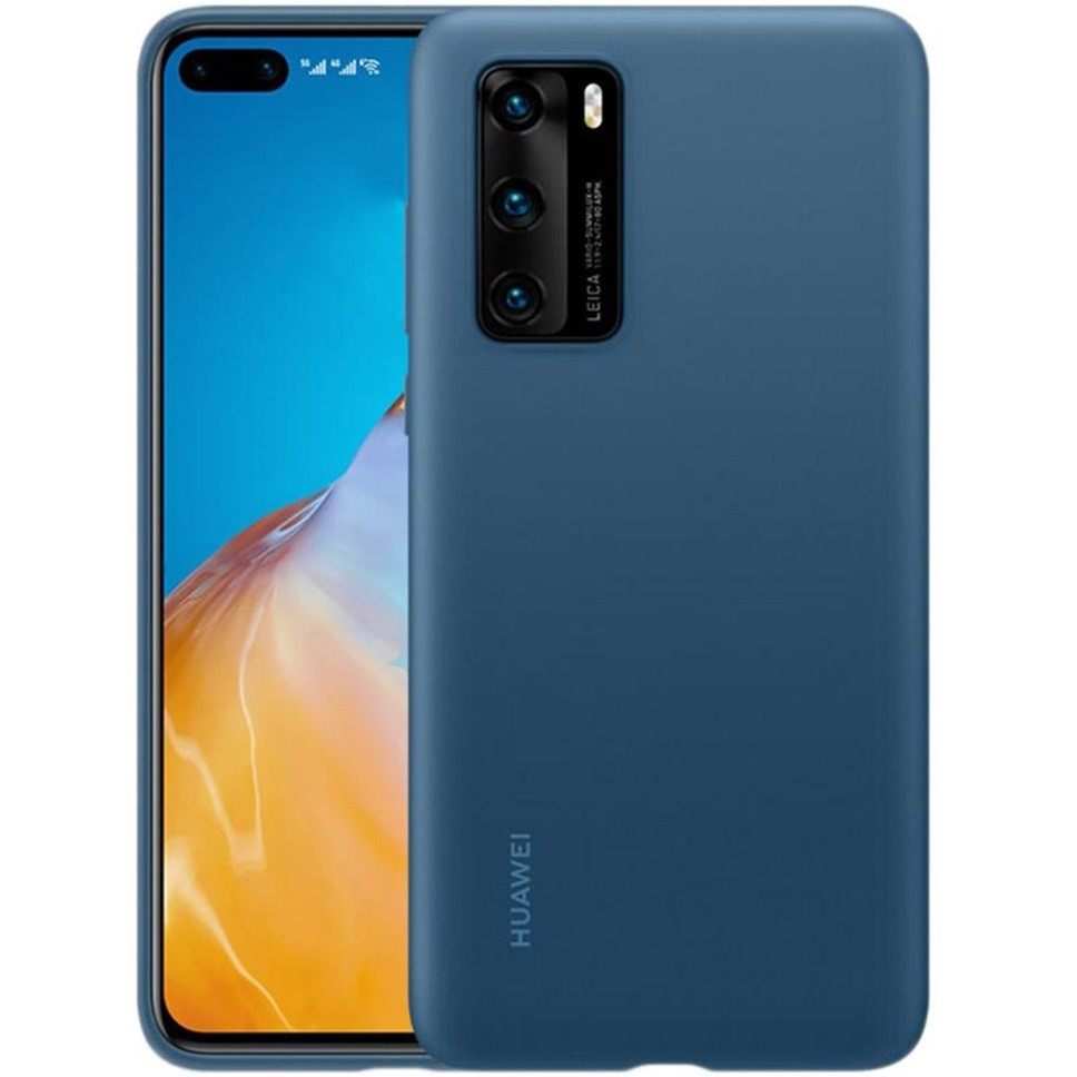 Huawei P40, Szilikon tok, sötétkék, gyári akciós termékkép 1