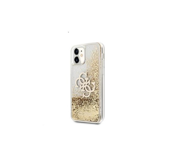 Guess TPU Big 4G Liquid Glitter Gold Apple iPhone 11 hátlap tok, átlátszó akciós termékkép 1