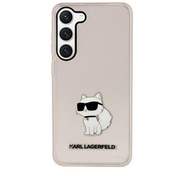 Karl Lagerfeld Ikonik Choupette Samsung Galaxy S23+, szilikon tok, rózsaszín akciós termékkép 1