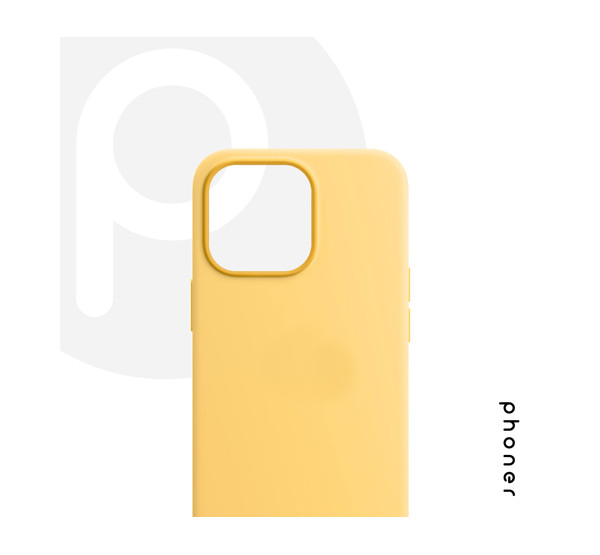 Phoner Apple iPhone 12 szilikon tok, sárga
