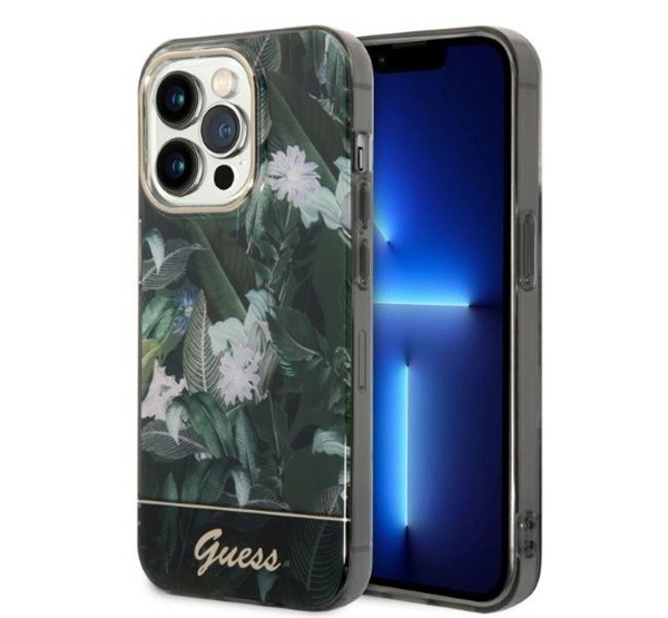 GuessJungle Collection Apple iPhone 14 Pro Max hátlap tok, zöld akciós termékkép 1