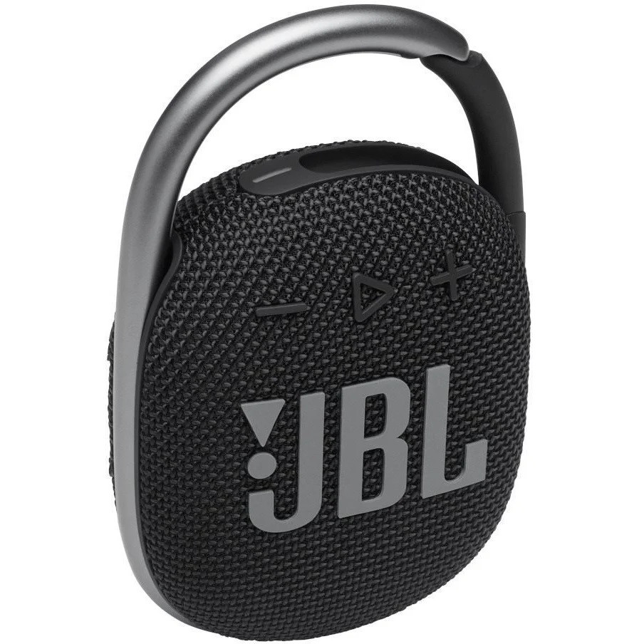 Bluetooth hordozható hangszóró, 5W, v5.1, felakasztható, vízálló, JBL Clip 4, fekete akciós termékkép 1