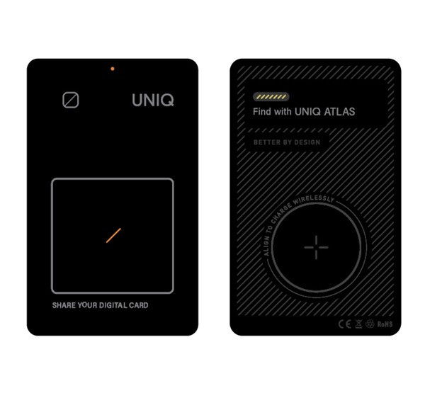 Univerzális nyomkövető, kártya olvasó, NFC, Uniq Atlas, szürke akciós termékkép 1