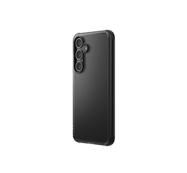 Samsung Galaxy S24 Plus SM-S926, Szilikon keret + műanyag hátlap, közepesen ütésálló, légpárnás sarok, karbon minta, Uniq Combat Aramid, fekete akciós termékkép 1