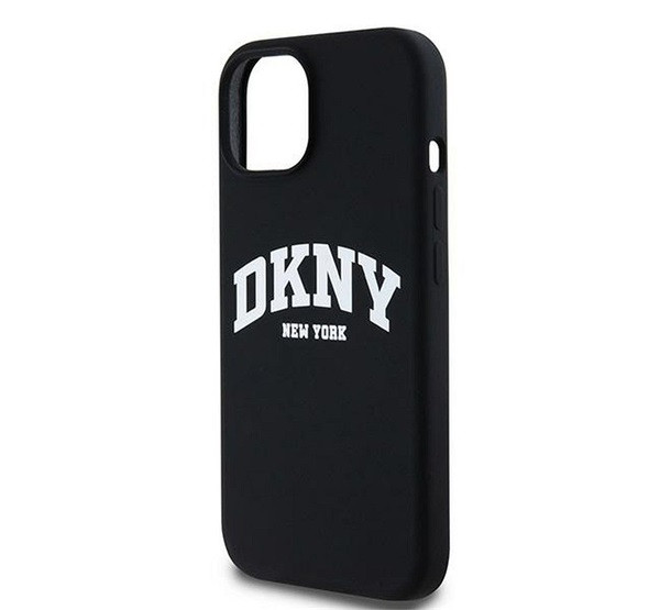 DKNY Liquid Silicone Arch Logo iPhone 11 Magsafe hátlap tok, fekete akciós termékkép 1