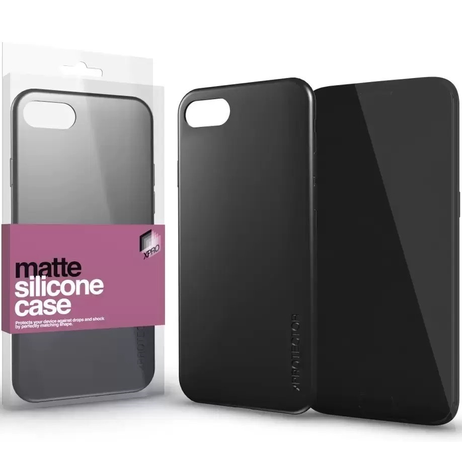 T Phone 5G, Szilikon tok, ultravékony, matt, Xprotector Matte, fekete akciós termékkép 1