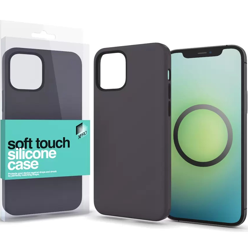Apple iPhone 15 Pro, Szilikon tok, MagSafe rögzítésű, Xprotector Soft Touch MagSafe, fekete akciós termékkép 1